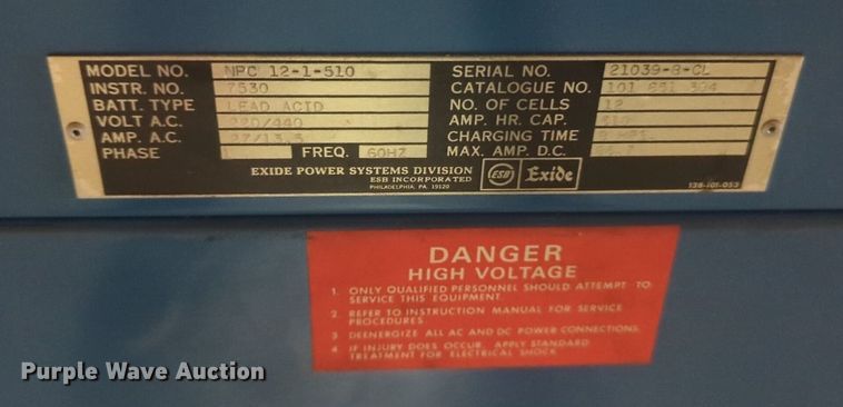 image for item NG9335 (3) Exide forklift chargers