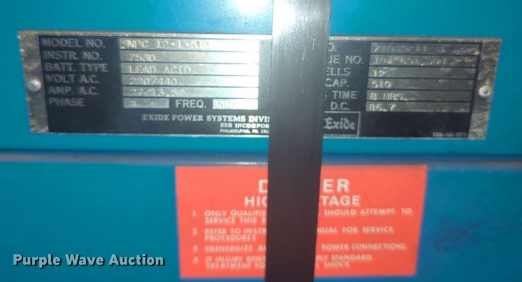 image for item NG9335 (3) Exide forklift chargers