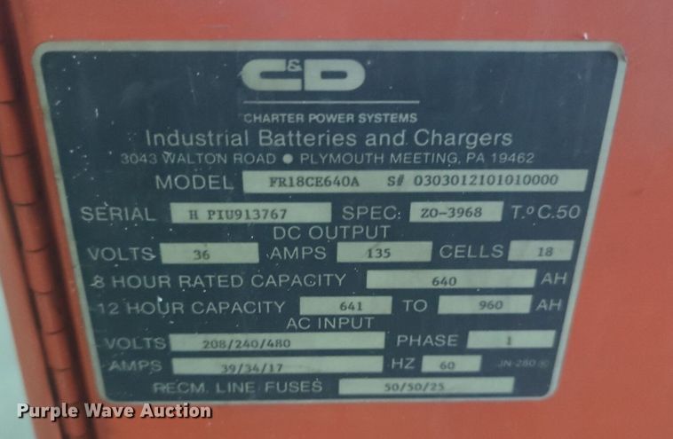 image for item NG9337 (2) forklift chargers