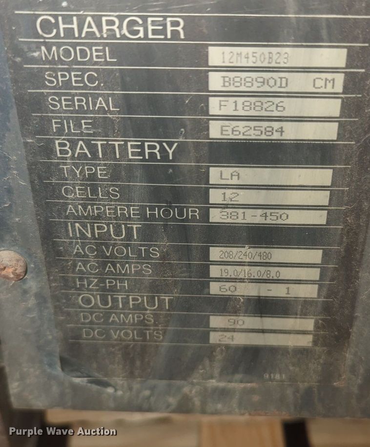 image for item NG9338 (2) forklift chargers