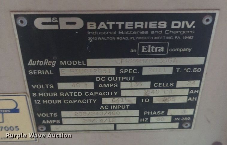 image for item NG9341 (2) forklift chargers