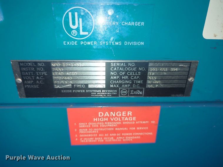 image for item NG9344 (4) Exide forklift chargers