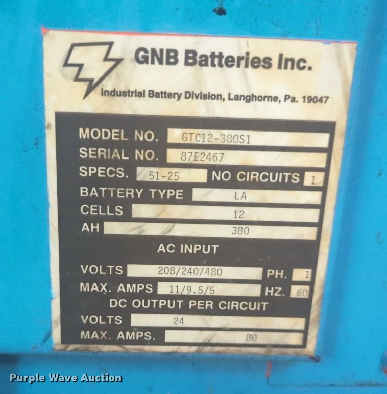 image for item NG9345 (2) forklift chargers