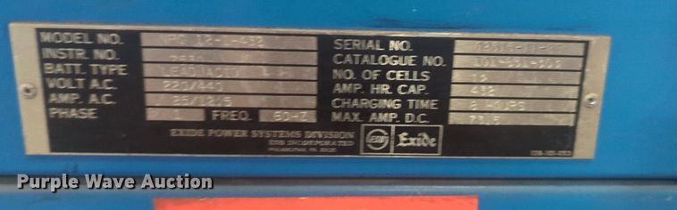 image for item NG9348 (4) Exide forklift chargers