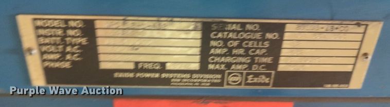 image for item NG9348 (4) Exide forklift chargers