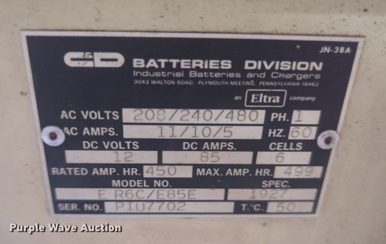 image for item NG9349 (4) C&D forklift chargers
