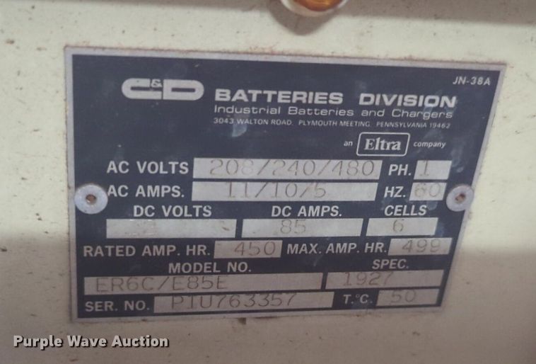 image for item NG9349 (4) C&D forklift chargers