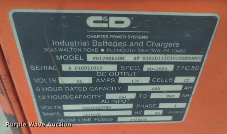 image for item NG9351 (2) Ferro Five forklift chargers