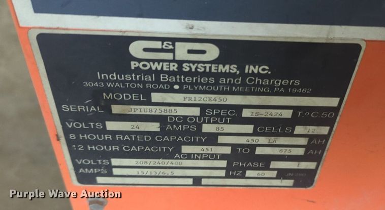 image for item NG9353 (2) forklift chargers