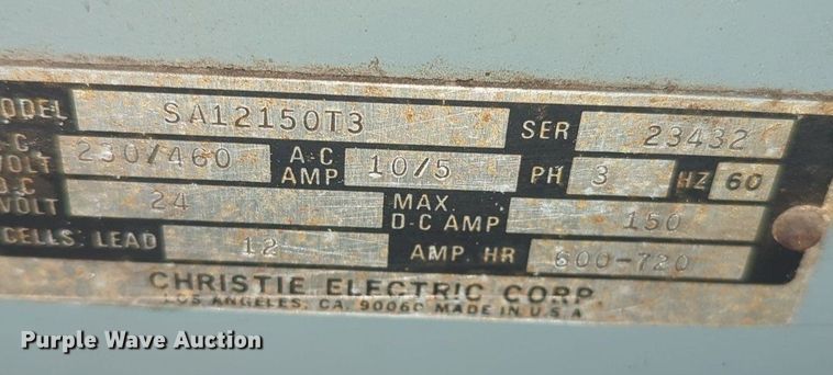 image for item NG9355 (2) forklift chargers