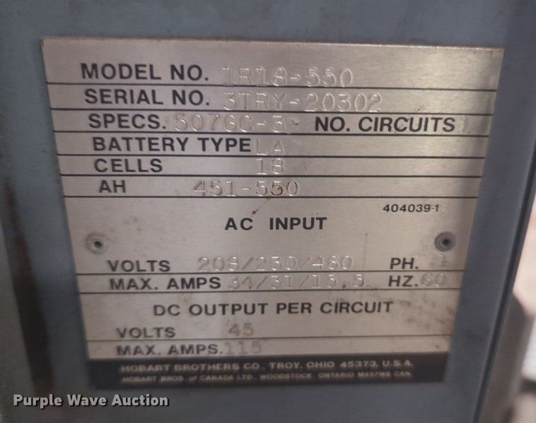 image for item NG9357 (2) forklift chargers