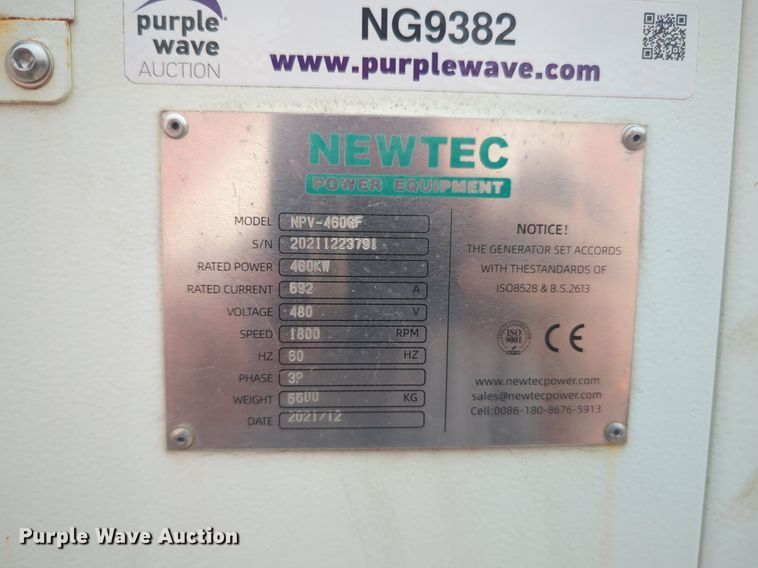 image for item NG9382 2022 New Tec NPV-460GF generator