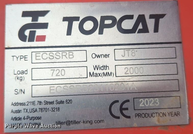 image for item NG9390 2023 Topcat ECSSRB skid steer tree shear