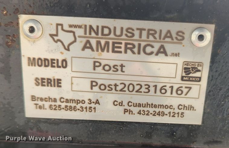 image for item NG9392 2024 Industrias America skid steer post puller