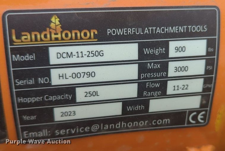 image for item NG9393 2023 Land Honor DCM-11-250G skid steer concrete mixer