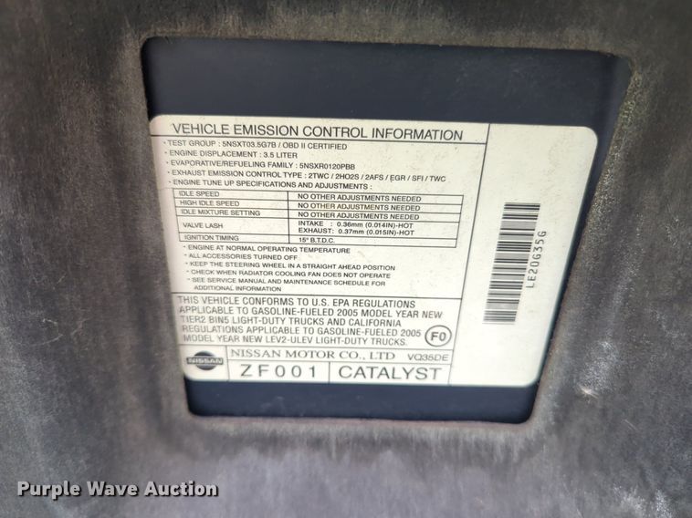 image for item NG9494 2005 Nissan Quest van