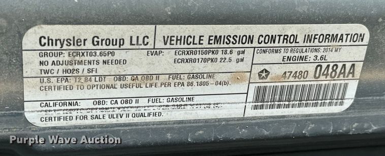 image for item NH9050 2014 Jeep  Wrangler Unlimited Sport SUV