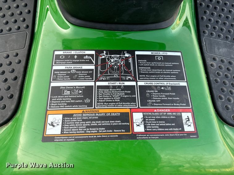 image for item NH9057 John Deere D105 lawn mower