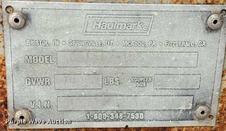 image for item NH9068 2000 Haulmark G818T2-102 enclosed cargo trailer