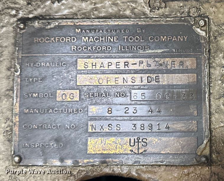 image for item NT9033 1944 Rockford  shaper planner