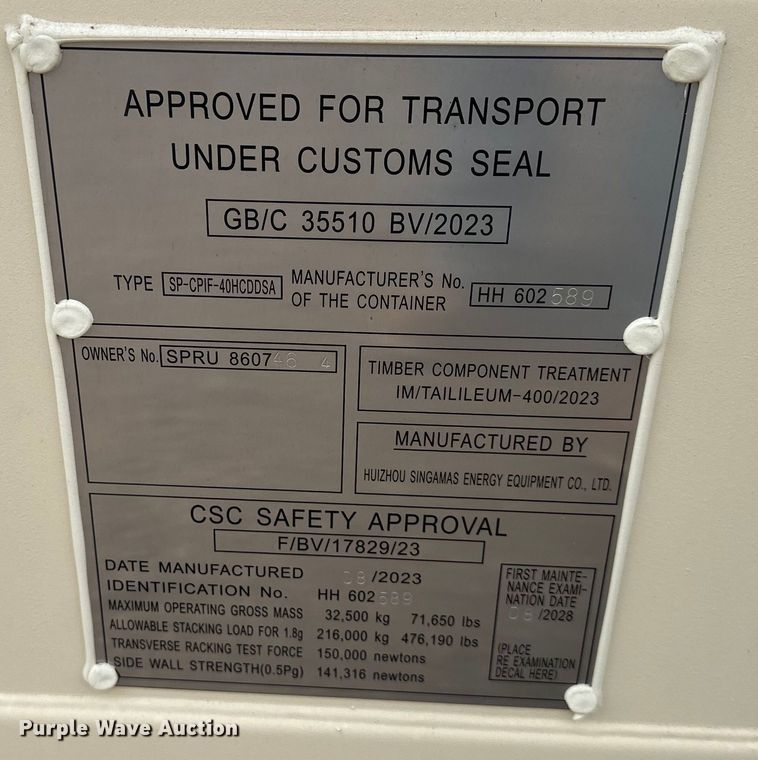 image for item NT9065 2023 shipping container 