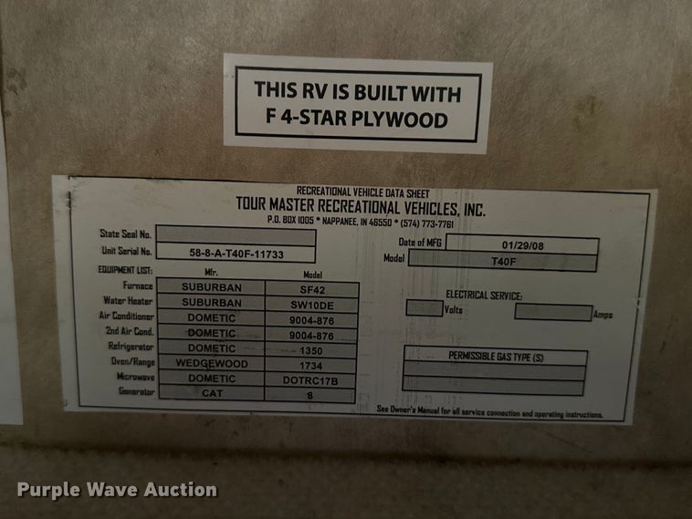 image for item OE9005 2008 Gulf Stream  Tour Master RV