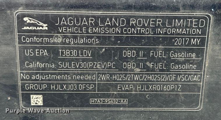 image for item OE9052 2017 Jaguar XE Premium 