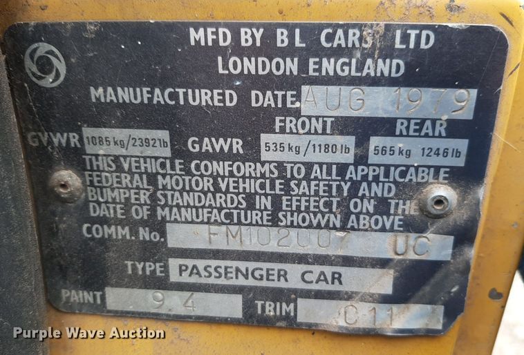 image for item OF9695 1979 Triumph Spitfire 1500  convertible