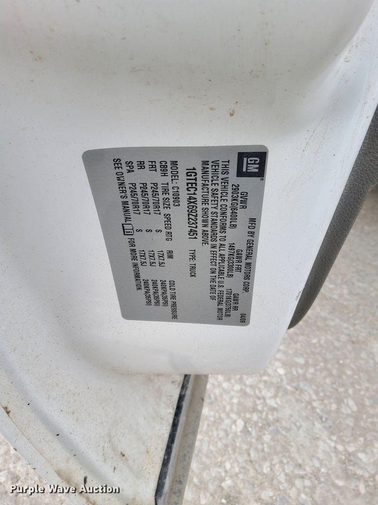 image for item OG9853 2009 Chevrolet  Silverado 1500 pickup truck