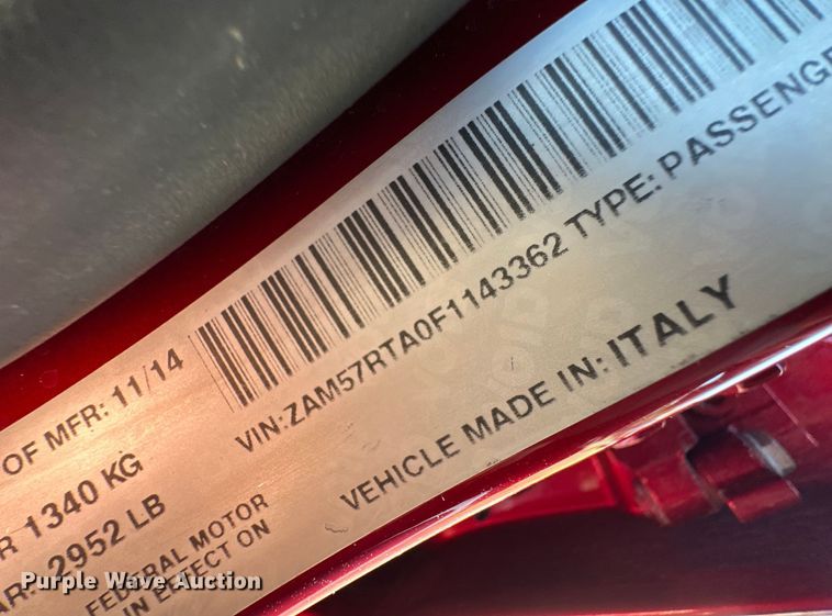 image for item OI9293 2015 Maserati Ghibli 