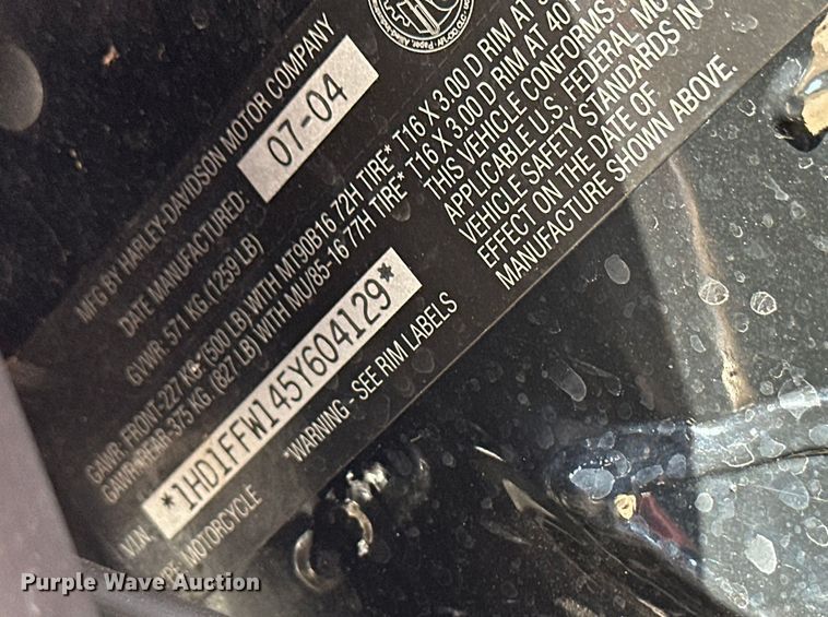 image for item OI9296 2005 Harley Davidson FLHTCI motorcycle