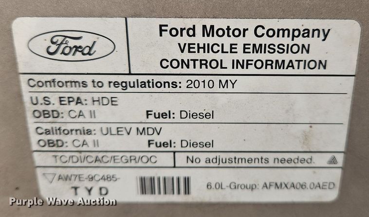 image for item OK9836 2010 Ford  E450 Super Duty sewer inspection truck