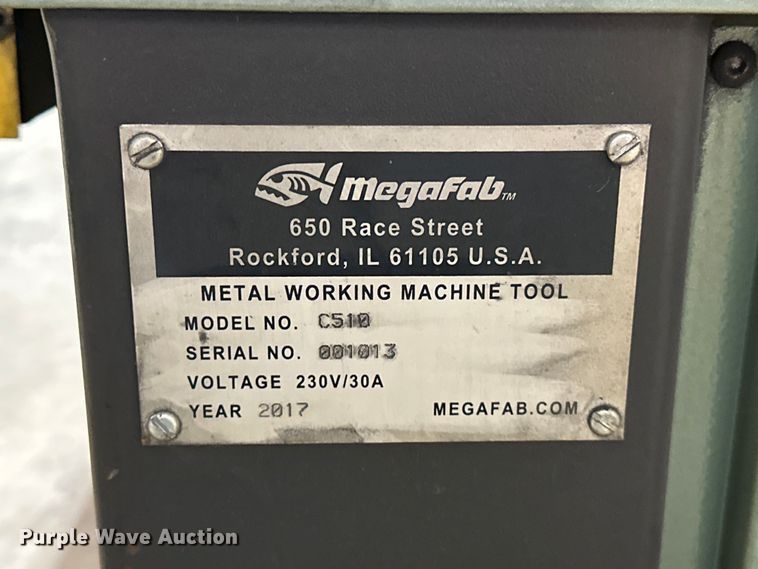 image for item OM9363 2017 Megafab  Piranha C510 plasma cutting system