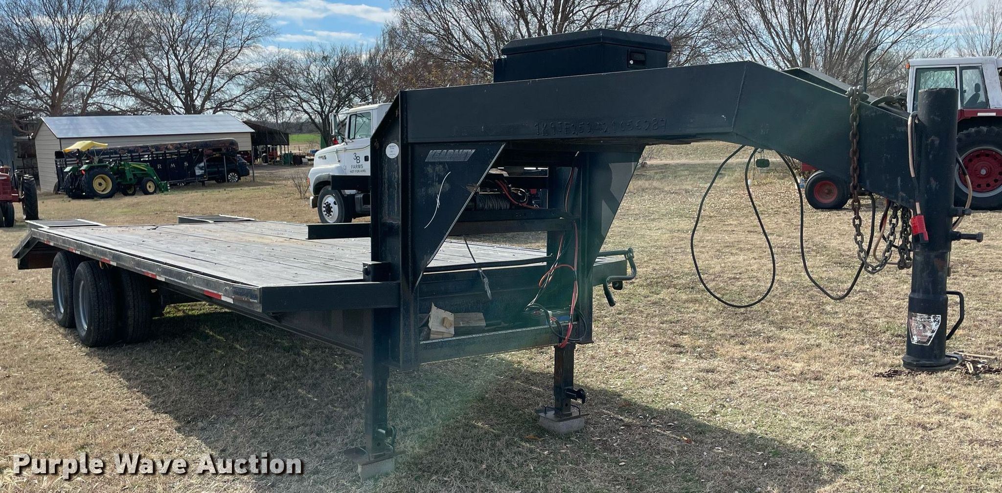 2002 Kearney equipment trailer in Elmore City, OK Item LV9222 for sale Purple Wave