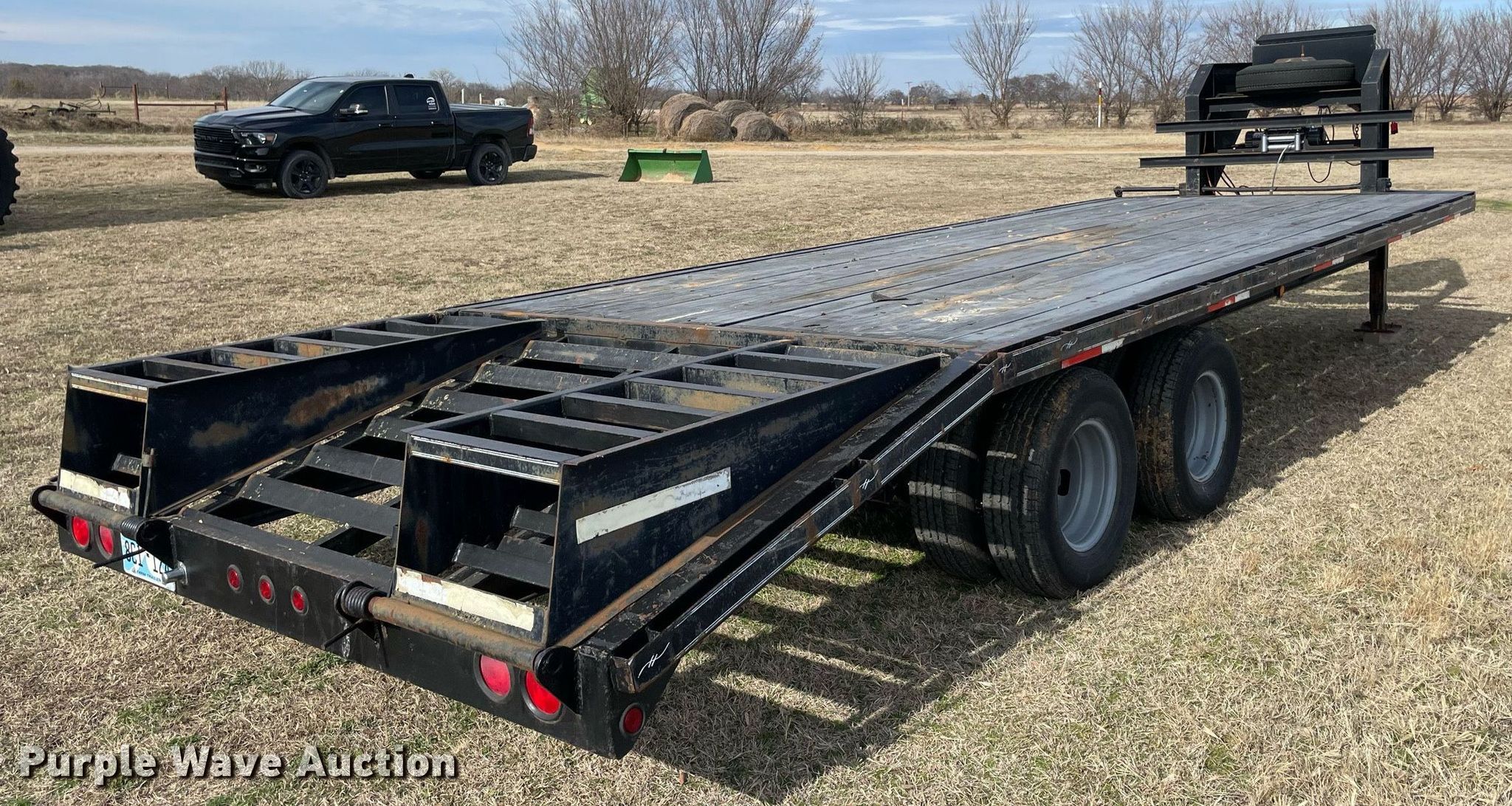2002 Kearney equipment trailer in Elmore City, OK Item LV9222 for sale Purple Wave