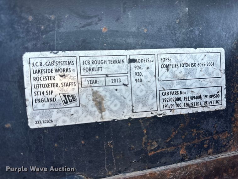 image for item DM2714 2013 JCB 930 forklift