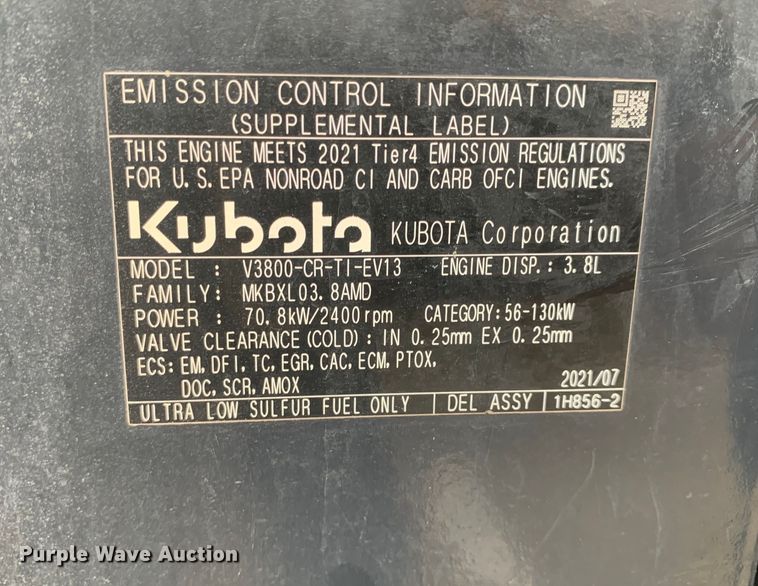 image for item DM7787 2021 Kubota SVL 97-2 skid steer loader