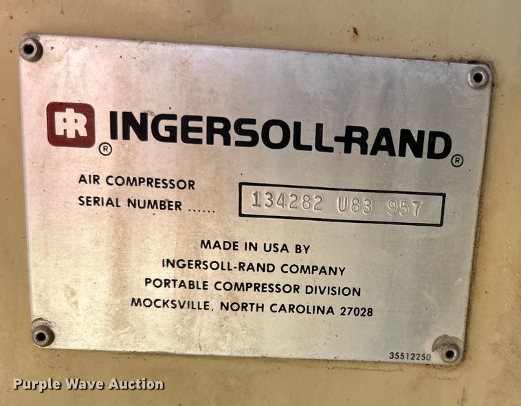 image for item DO1019 Ingersoll Rand 185 air compressor