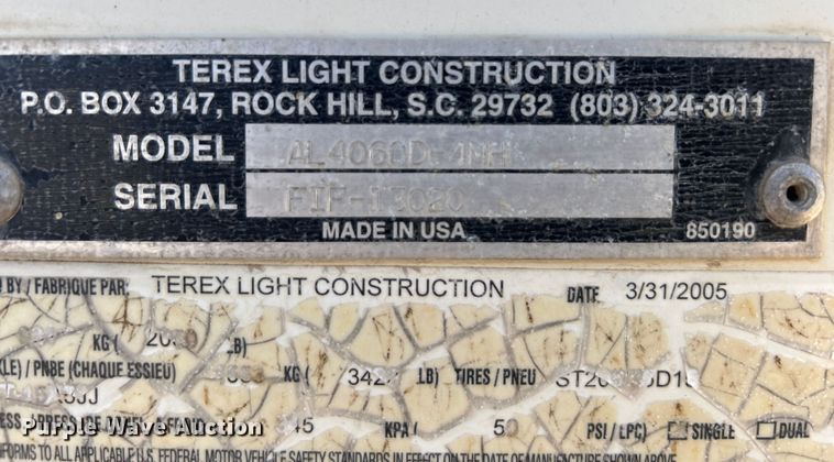 image for item DO1020 2005 Terex Lighting AL4060D-4MH light plant