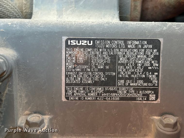 image for item DO1039 2016 Case CX80C mini excavator