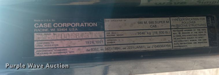 image for item DO1044 2003 Case 580 Super M backhoe