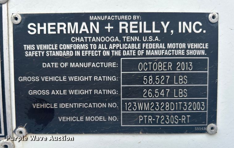 image for item DO1048 2013 Sherman & Reilly, Inc. PTR-7230S-RT cable tensioner trailer