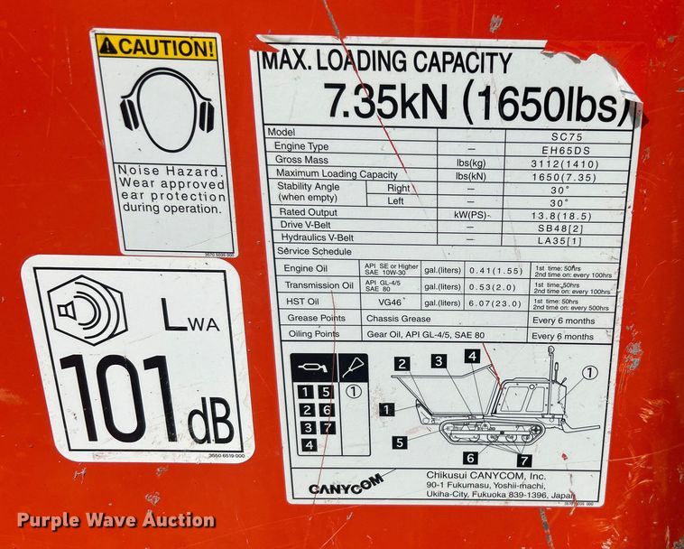 image for item DO1056 2015 Canycom  SC75 concrete buggy