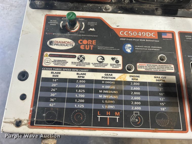 image for item DO1059 Core Cut CC5049 concrete saw