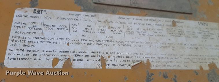 image for item DP2718 1993 Peterbilt 357 dump truck