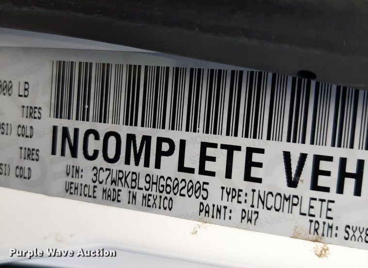 image for item DP2737 2017 Dodge Ram 4500 flatbed truck