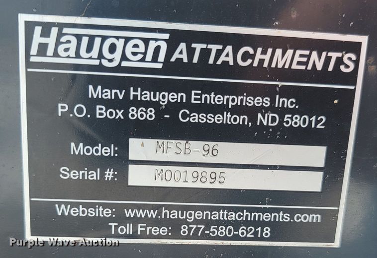 image for item DP3496 Haugen  MFSB-96 forklift bucket