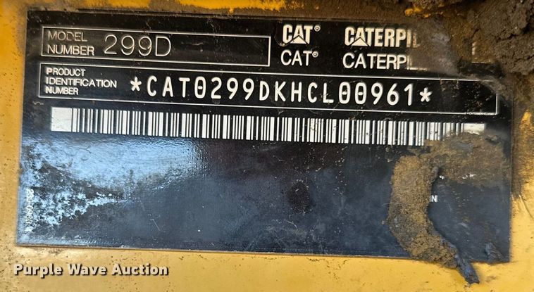 image for item DQ6426 2013 Caterpillar 299D tracked skid steer loader