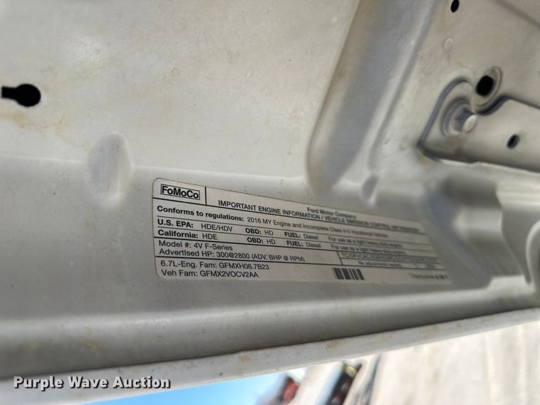 image for item DQ6434 2016 Ford F550 Super Duty XL flatbed truck