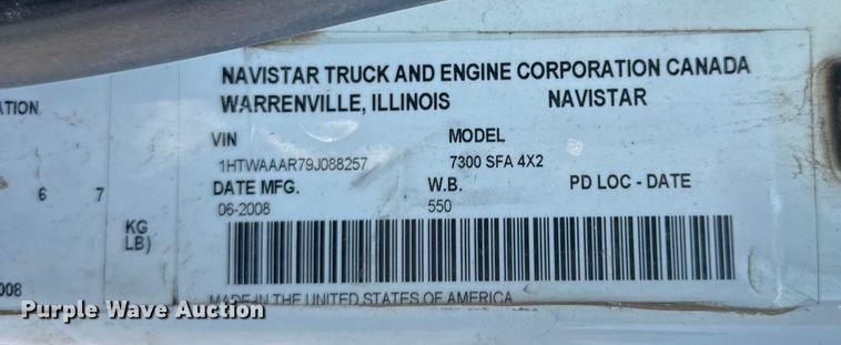image for item DQ6443 2009 International Workstar 7300 utility / service truck